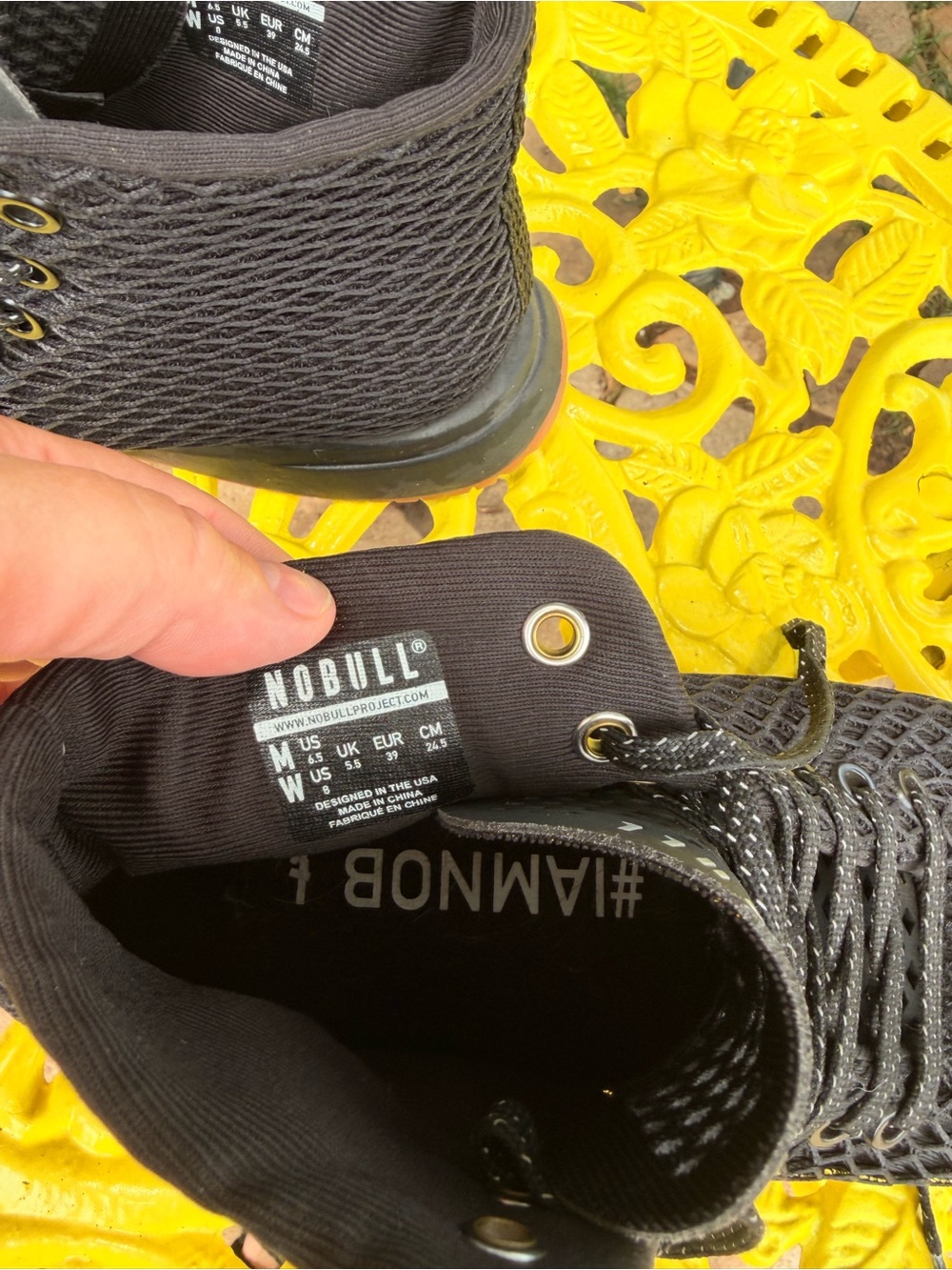 NOBULL Black Knit Trainer Sneakers with Reflective Accents - Picture 4 of 4